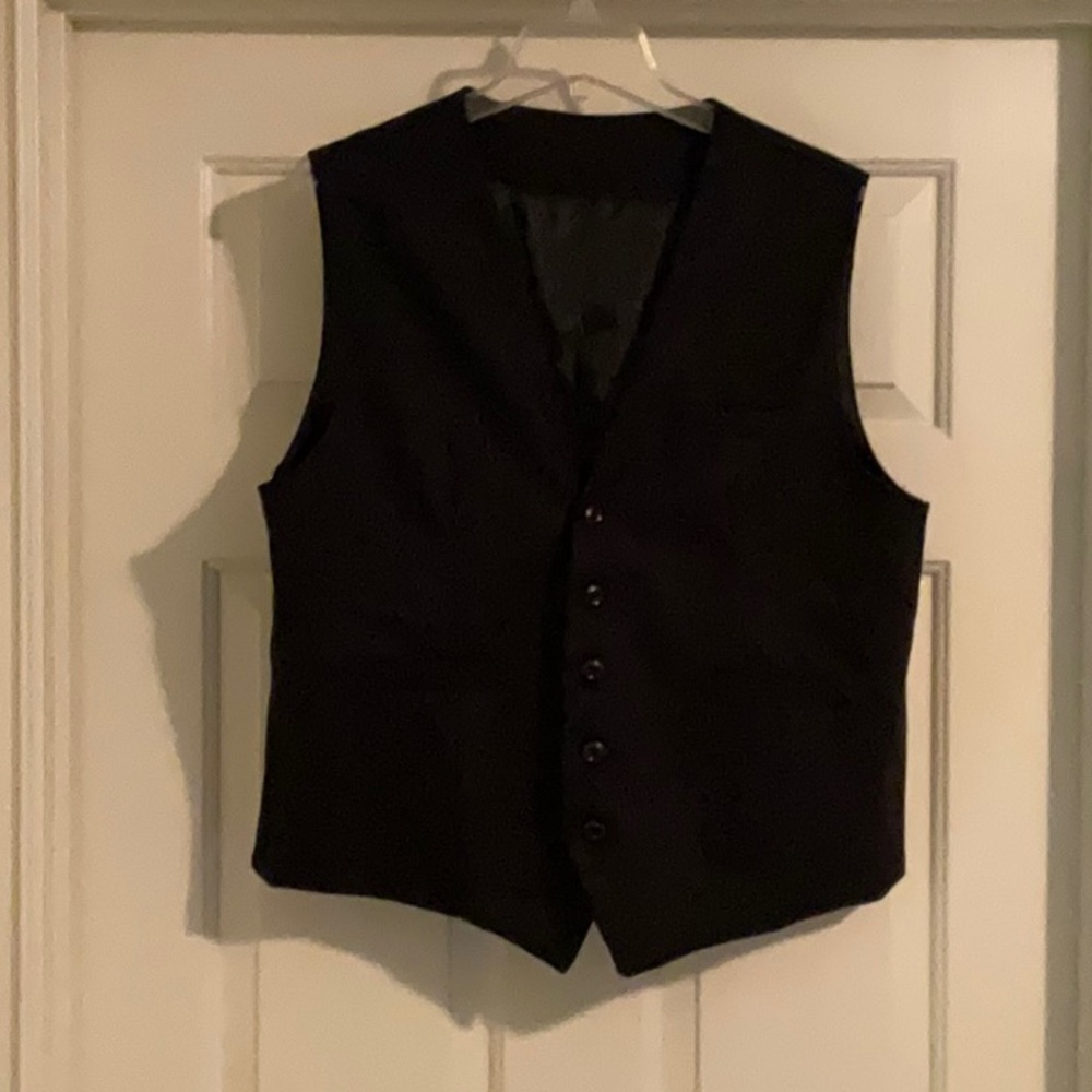 Men's 1920s costume Black Vest and accessories Large